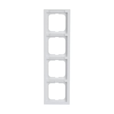 Abdeckrahmen mit Sichtfenster, senkrecht mit Beschriftungsfeld 4-fach