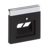 Zentralscheibe mit Beschriftungsfeld UAE/IAE (ISDN) 2-fach schwarz matt -