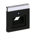 Zentralscheibe mit Beschriftungsfeld UAE/IAE (ISDN) 1-fach schwarz matt -