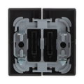 Wippe für Schalter/Taster, 2-fach schwarz matt - Plattform 63