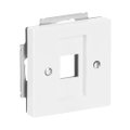 Zentralscheibe Modular-Jack-Einsatz, Keystone 1-fach studioweiß - Plattform 63