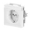 SCHUKO® Steckdosen-Einsatz mit Beschriftungsfeld studioweiß - Plattform 63