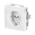SCHUKO® Steckdosen-Einsatz mit Beschriftungsfeld studioweiß - Plattform 63