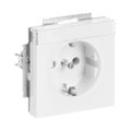 SCHUKO® Steckdosen-Einsatz mit Beschriftungsfeld studioweiß - Plattform 63