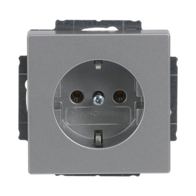 SCHUKO® Steckdosen-Einsatz alusilber - Plattform 63