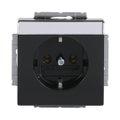 SCHUKO® Steckdosen-Einsatz mit Beschriftungsfeld anthrazit - Plattform 63