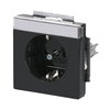 SCHUKO® Steckdosen-Einsatz mit Beschriftungsfeld anthrazit - Plattform 63