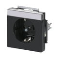 SCHUKO® Steckdosen-Einsatz mit Beschriftungsfeld anthrazit - Plattform 63