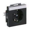 SCHUKO® Steckdosen-Einsatz mit Beschriftungsfeld anthrazit - Plattform 63