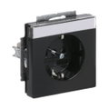 SCHUKO® Steckdosen-Einsatz mit Beschriftungsfeld anthrazit - Plattform 63