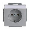 SCHUKO® Steckdosen-Einsatz mit Beschriftungsfeld alusilber - Plattform 63
