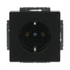 SCHUKO® Steckdosen-Einsatz schwarz matt - Plattform 63   