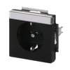 SCHUKO® Steckdosen-Einsatz mit Beschriftungsfeld schwarz matt - Plattform 63