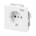 SCHUKO® Steckdosen-Einsatz mit Aufdruck EDV Safety+ studioweiß - Plattform 63