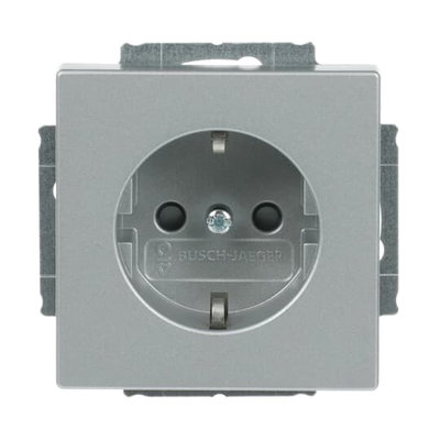 SCHUKO® Steckdosen-Einsatz Safety+ alusilber - Plattform 63