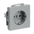 SCHUKO® Steckdosen-Einsatz Safety+ alusilber - Plattform 63