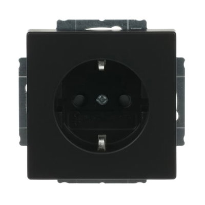 SCHUKO® Steckdosen-Einsatz Safety+ schwarz matt - Plattform 63