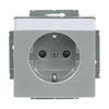 SCHUKO® Steckdosen-Einsatz Safety+ mit Beschriftungsfeld alusilber - Plattform