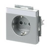 SCHUKO® Steckdosen-Einsatz Safety+ mit Beschriftungsfeld alusilber - Plattform
