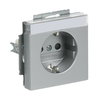 SCHUKO® Steckdosen-Einsatz Safety+ mit Beschriftungsfeld alusilber - Plattform