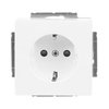 SCHUKO® Steckdosen-Einsatz Safety+ mit Beschriftungsfeld studioweiß - Plattform
