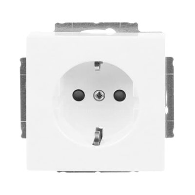 SCHUKO® Steckdosen-Einsatz Safety+ mit Beschriftungsfeld studioweiß - Plattform
