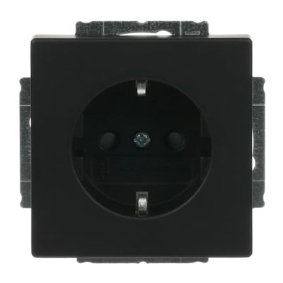 SCHUKO® Steckdosen-Einsatz Safety+ ohne Spreize schwarz matt - Plattform 63