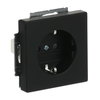 SCHUKO® Steckdosen-Einsatz Safety+ ohne Spreize schwarz matt - Plattform 63