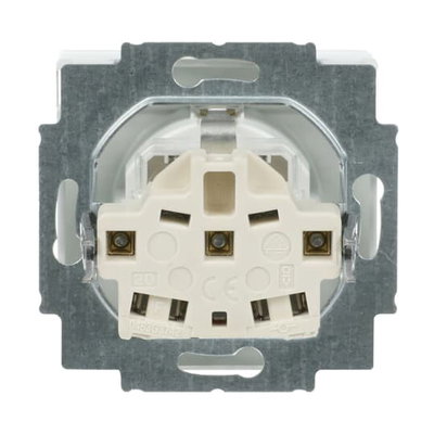 SCHUKO® Steckdosen-Einsatz Safety+ mit Schraubklemmen studioweiß - Plattform 63