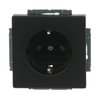 SCHUKO® Steckdosen-Einsatz Safety+ mit Schraubklemmen schwarz matt - Plattform