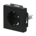 SCHUKO® Steckdosen-Einsatz Safety+ mit Schraubklemmen schwarz matt -