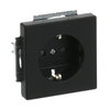 SCHUKO® Steckdosen-Einsatz Safety+ mit Schraubklemmen schwarz matt - Plattform