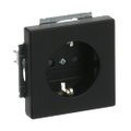 SCHUKO® Steckdosen-Einsatz Safety+ mit Schraubklemmen schwarz matt -