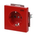 SCHUKO® Steckdosen-Einsatz mit Aufdruck EDV Safety+ rot - Plattform 63