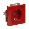 SCHUKO® Steckdosen-Einsatz mit Aufdruck EDV Safety+ rot - Plattform 63