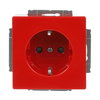 SCHUKO® Steckdosen-Einsatz Safety+ rot - Plattform 63 mit erh. Berührungsschutz