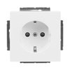 SCHUKO® Steckdosen-Einsatz Safety+ mit Schraubklemmen studioweiß - Plattform 63