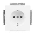 SCHUKO® Steckdosen-Einsatz Safety+ mit Schraubklemmen studioweiß matt -