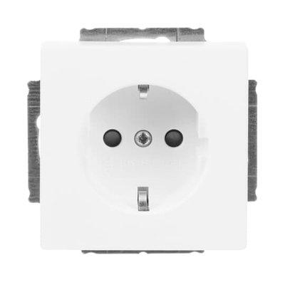 SCHUKO® Steckdosen-Einsatz Safety+ mit Schraubklemmen studioweiß matt -