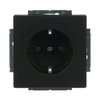 SCHUKO® Steckdosen-Einsatz Safety+ mit Schraubklemmen schwarz matt - Plattform