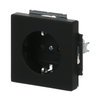 SCHUKO® Steckdosen-Einsatz Safety+ mit Schraubklemmen schwarz matt - Plattform