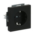 SCHUKO® Steckdosen-Einsatz Safety+ mit Schraubklemmen schwarz matt -
