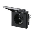SCHUKO® Steckdosen-Einsatz mit Klappdeckel anthrazit - Plattform 63