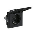 SCHUKO® Steckdosen-Einsatz mit Klappdeckel anthrazit - Plattform 63