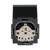 SCHUKO® Steckdosen-Einsatz mit Klappdeckel anthrazit - Plattform 63