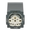 SCHUKO® Steckdosen-Einsatz mit Klappdeckel alusilber - Plattform 63