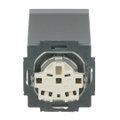 SCHUKO® Steckdosen-Einsatz mit Klappdeckel alusilber - Plattform 63