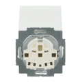 SCHUKO® Steckdosen-Einsatz mit Klappdeckel studioweiß matt - Plattform 63