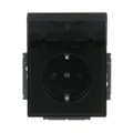SCHUKO® Steckdosen-Einsatz Safety+ mit Klappdeckel anthrazit - Plattform 63