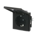 SCHUKO® Steckdosen-Einsatz Safety+ mit Klappdeckel anthrazit - Plattform 63